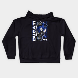 Blue Ducati Panigale Kids Hoodie